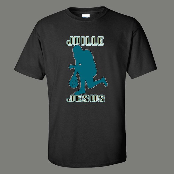 JACKSONVILLE JESUS FOOTBALL HES BACK QUALITY SHIRT - Picture 1 of 3